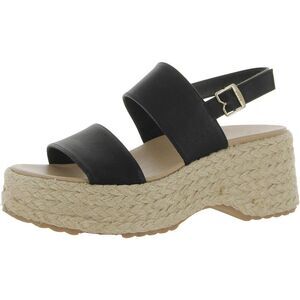 Black Platform Espadrille Sandals